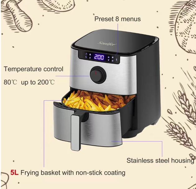 (Air Fryer) اير فراير سونيفر 5 لتر SF-1013 - الصورة 2