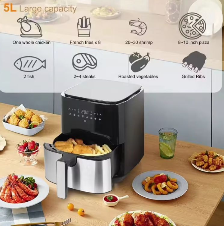 (Air Fryer) اير فراير سونيفر 5 لتر SF-1014 - الصورة 6