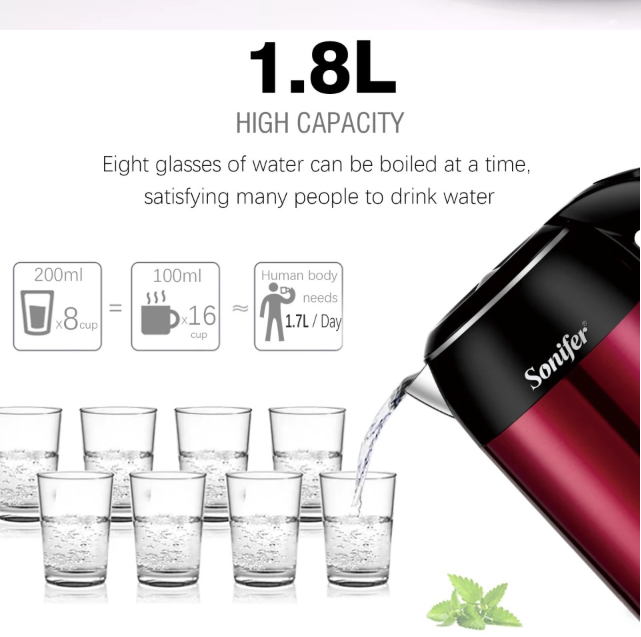 (Electric Kettle) غلاية مياه كهربائية من سونيفير SF-2072 - الصورة 2