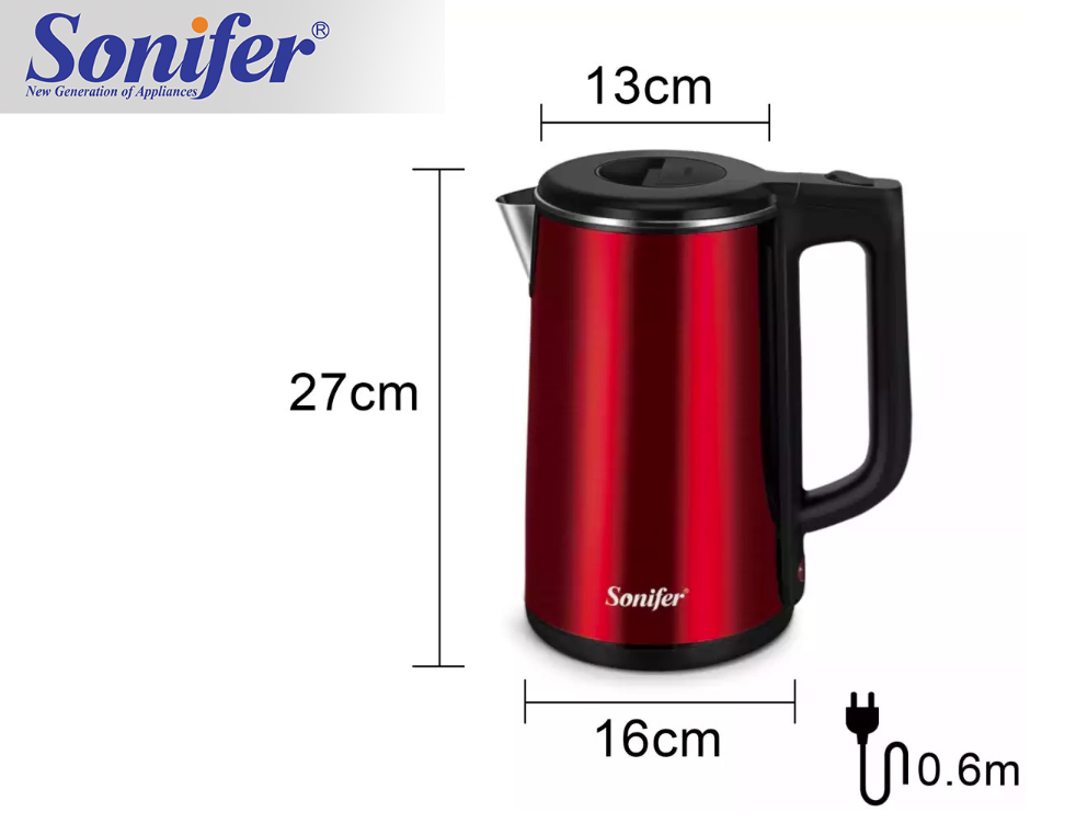 (Electric Kettle) غلاية مياه كهربائية استانلس من سونيفيرSf-2077 - الصورة 2