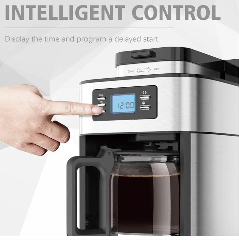 (coffee maker) ماكينة تحضير القهوة ديجيتال بمطحنة 2*1 SF-3541 - الصورة 11