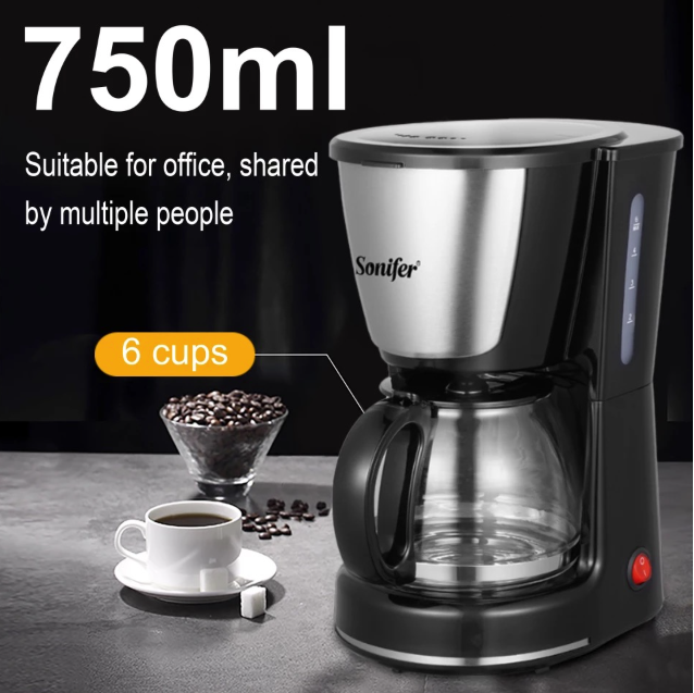 (Coffee Maker) ماكينة تحضير القهوة سونيفر SF-3555 - الصورة 3