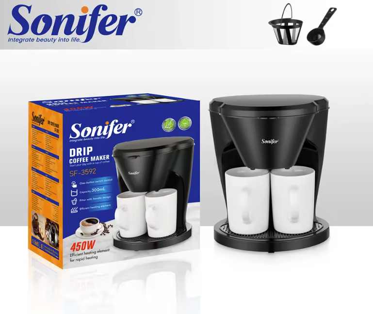 (Coffee Maker) ماكينة تحضير القهوة سونيفر SF-3592 - الصورة 2
