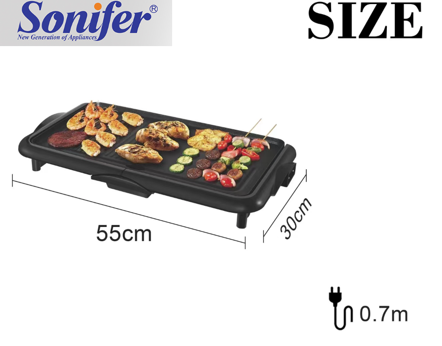 (Electric Grill)شواية كهربائية من سونيفير SF-6130 - الصورة 3