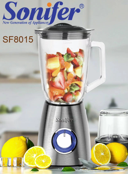 خلاط كهربائي زجاجي سيلفر 2*1 SF-8015 - الصورة 3
