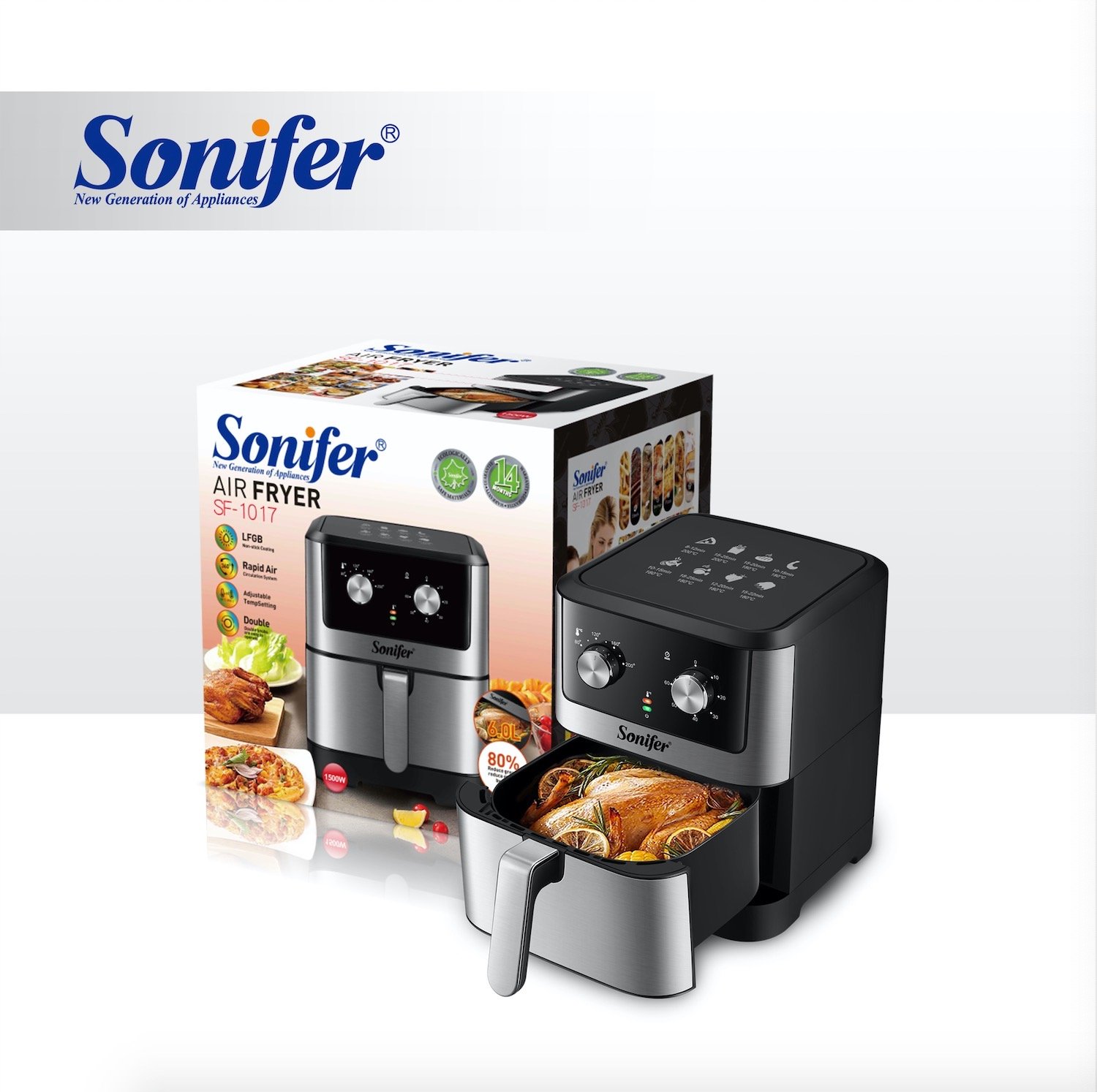 (Air Fryer) اير فراير سونيفر 6 لتر SF-1017