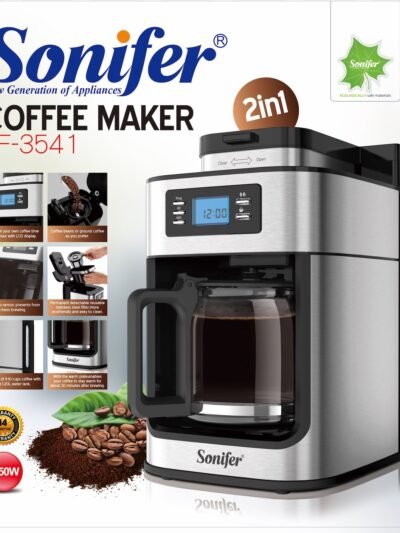 (coffee maker) ماكينة تحضير القهوة ديجيتال بمطحنة 2*1 SF-3541