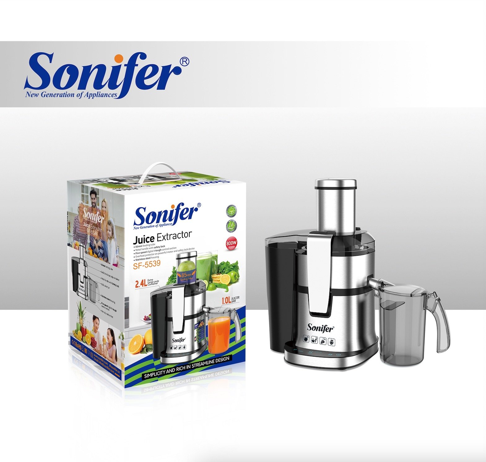 عصارة فواكة كهربائية sf-5539 - الصورة 3