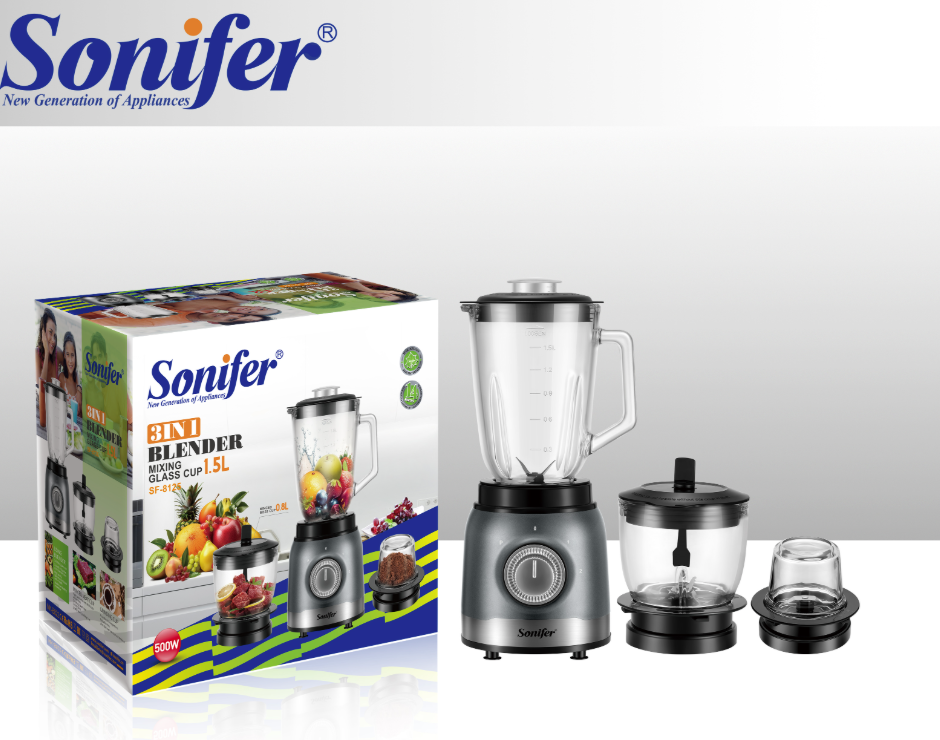 خلاط كهربائي زجاج 3*1 SF-8125 - الصورة 4