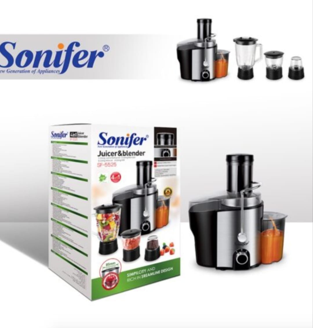 عصارة وخلاط 4*1سونيفر sf-5525 - الصورة 3