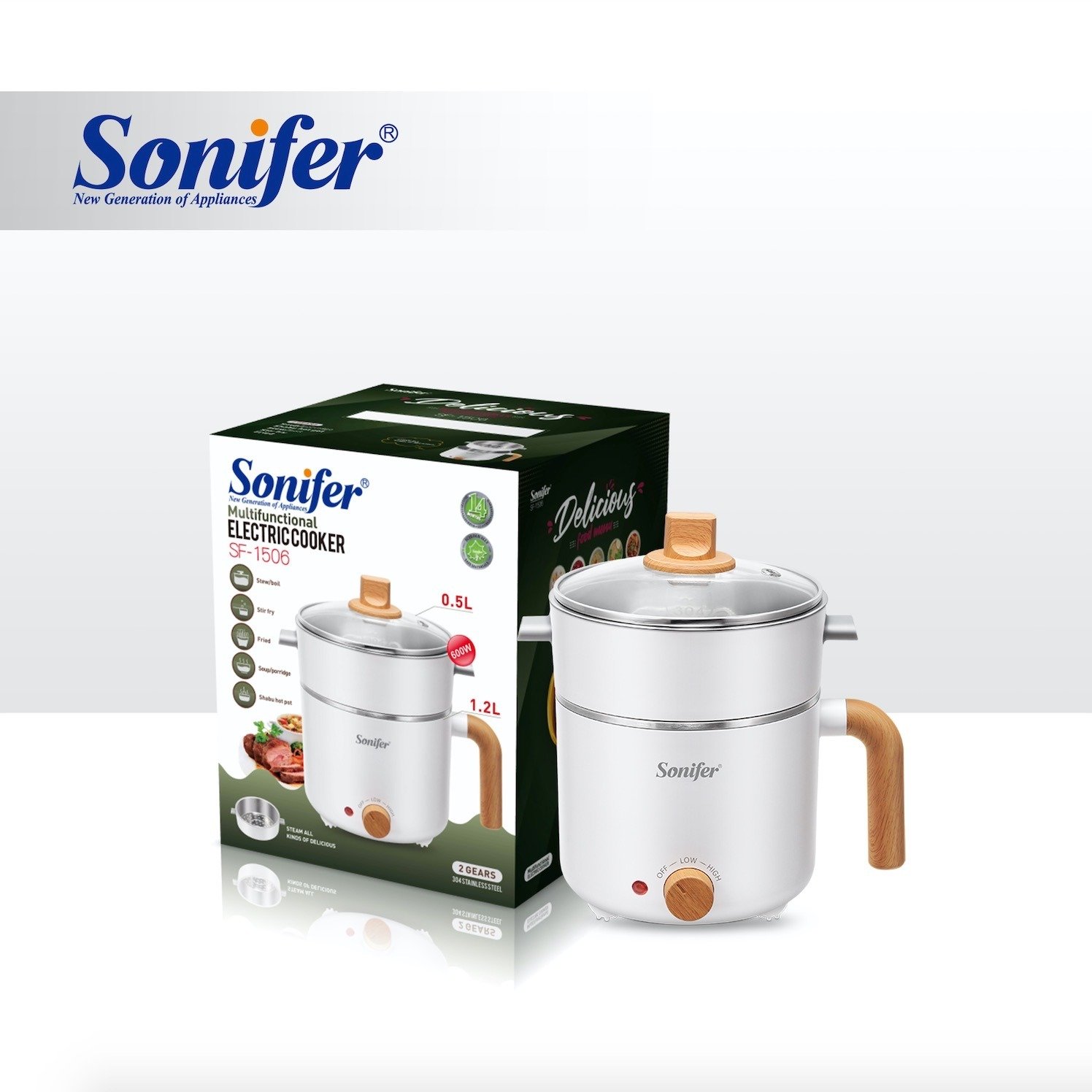 حله طبخ كهربائية (Electric cooker)من سونيفير SF-1506 - الصورة 3