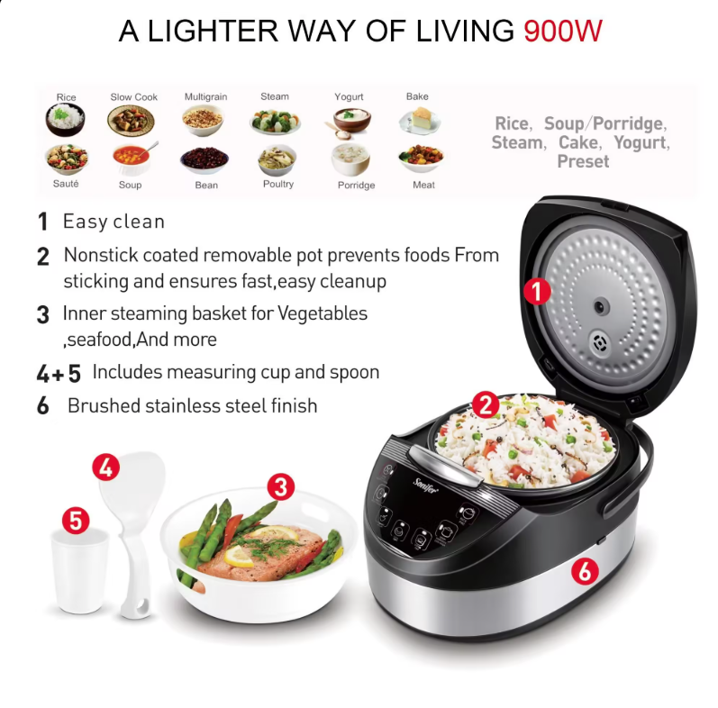 (electric rice cooker )صانع الأرز متعدد الاستخدامات SF-4003 - الصورة 2